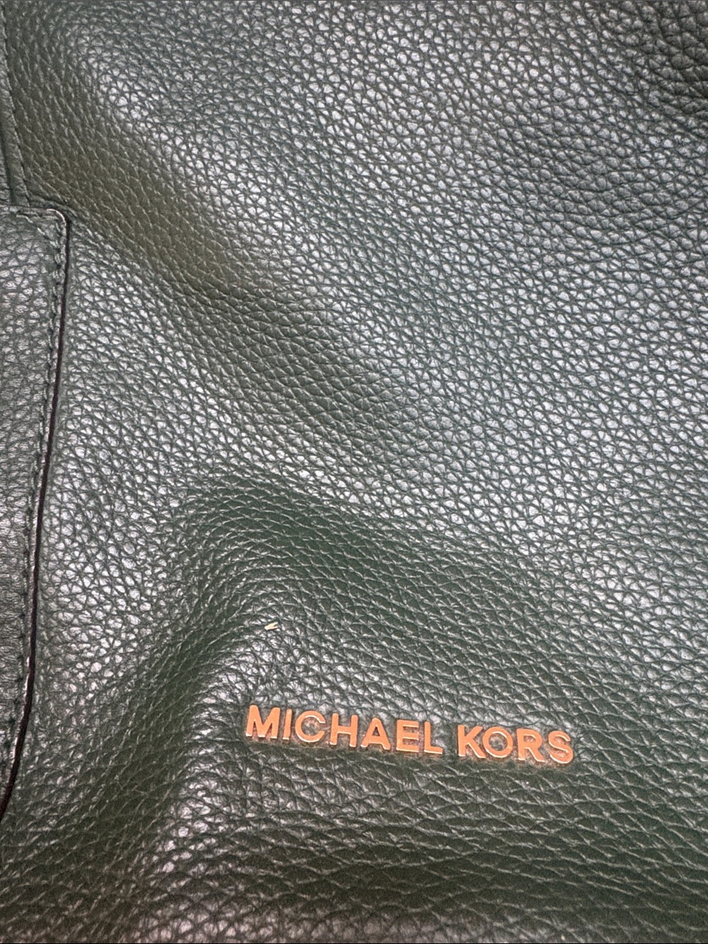 Michael Kors Forest Green Pebbled Leather Hobo Shoulder Bag - Picture 3 of 9